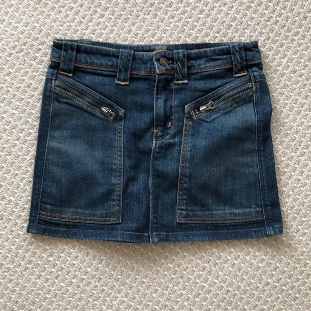 7 for all mankind jean skirt